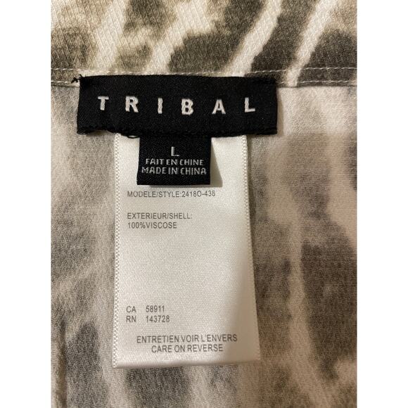 Tribal Women's Size Large Short Sleeve‎ Blouse Print Casual - Picture 4 of 6